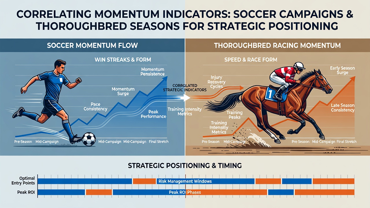 Data charts showing aligned momentum shifts across soccer and thoroughbred racing