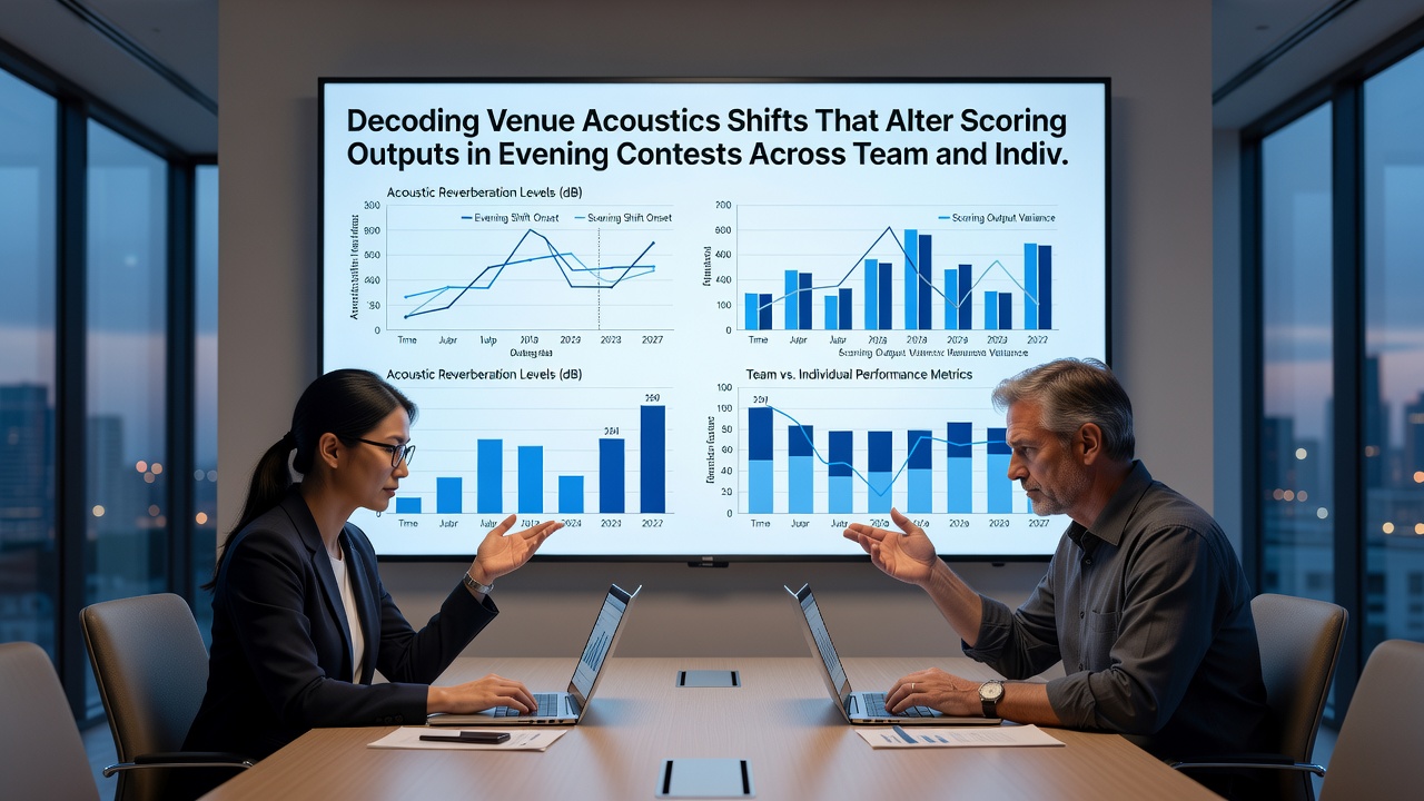 Evening contest crowd noise levels and scoring correlation charts