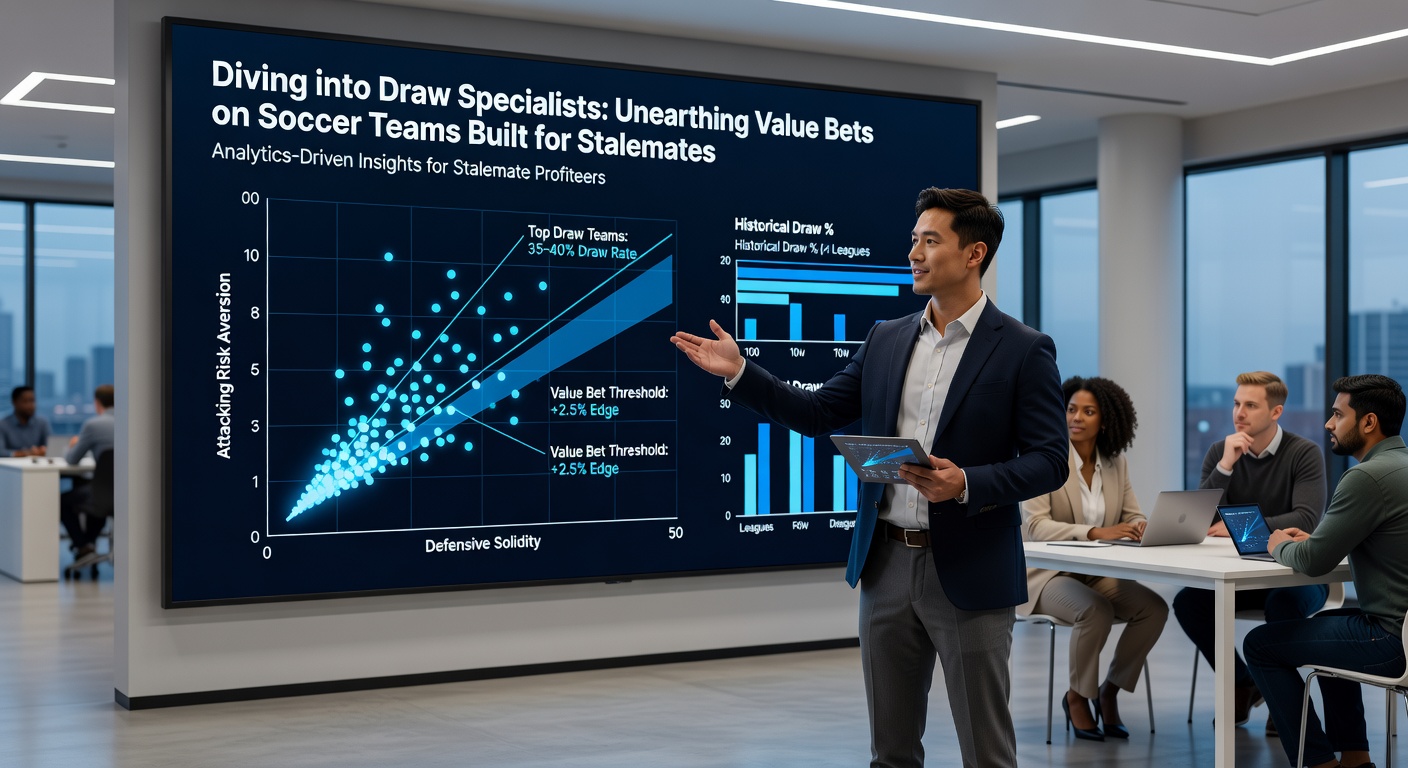 Data visualization of draw frequencies across top soccer leagues, with bars highlighting Serie A and Ligue 1 leaders