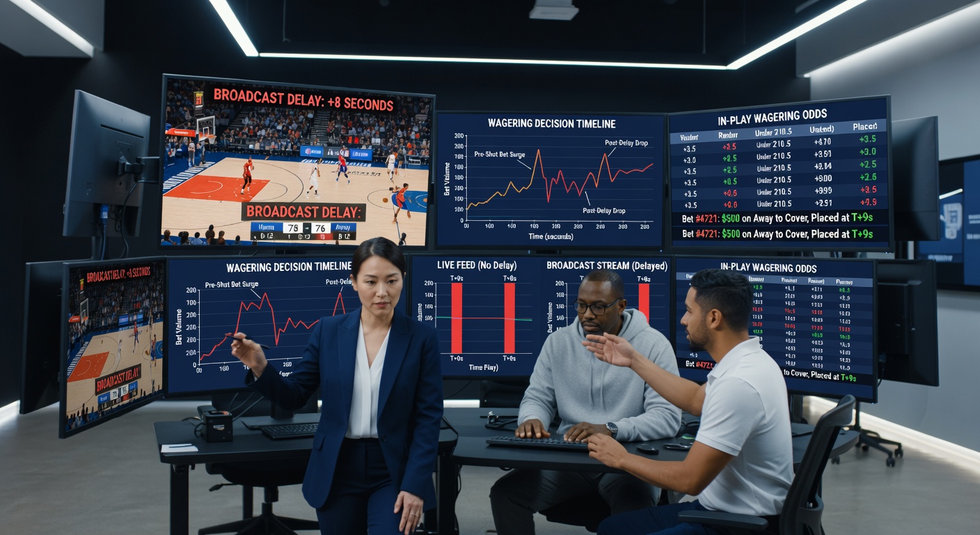 Horse racing broadcast control room monitoring multiple camera feeds and timing data