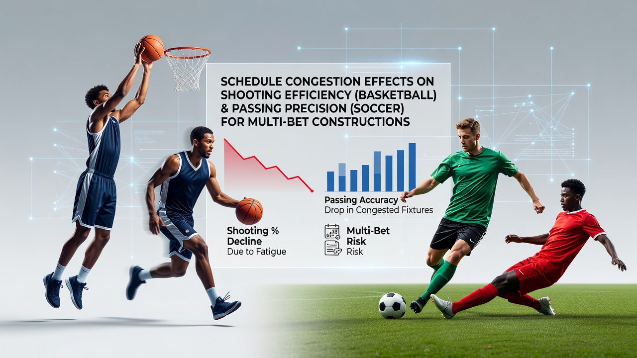 Basketball players on a congested schedule during an intense game, showing fatigue impacts on shooting form