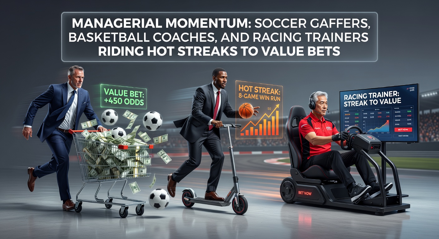 Soccer manager celebrating on the sidelines with players, capturing the intensity of a hot streak victory