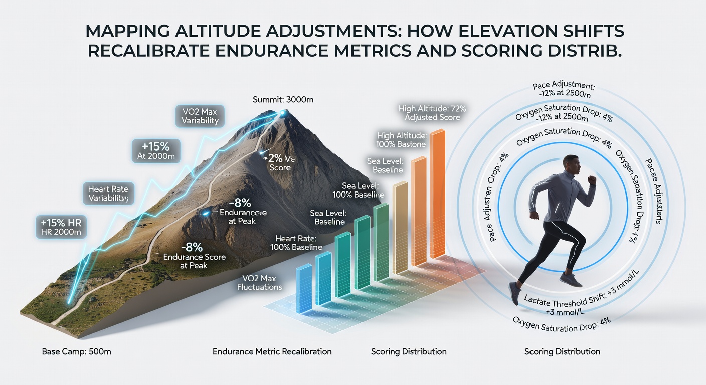 Mountain circuit racers ascending steep gradients where endurance metrics shift dramatically with elevation