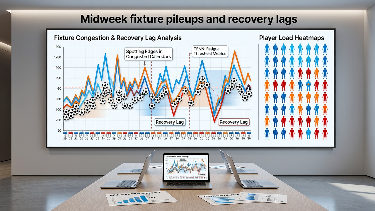 Tennis player during quick tournament turnaround with recovery analysis charts