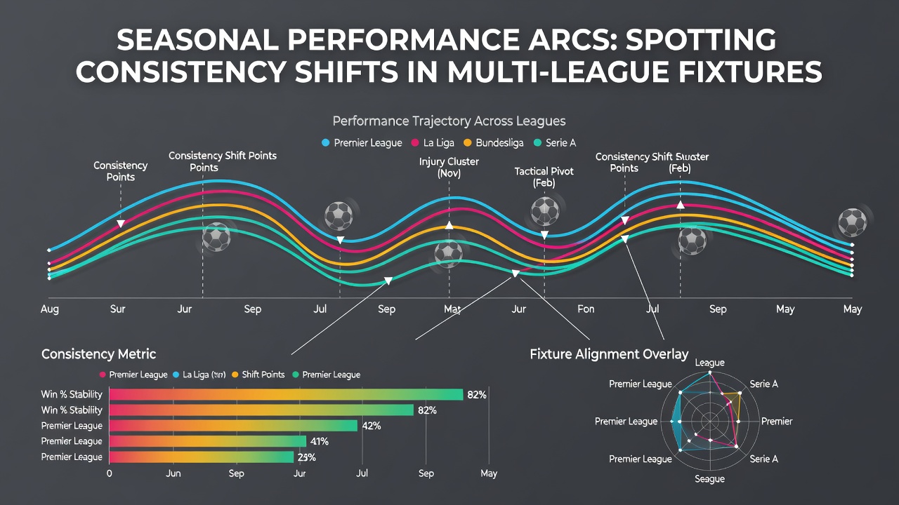 Graph showing performance consistency metrics aligned across soccer, basketball, and racing seasons