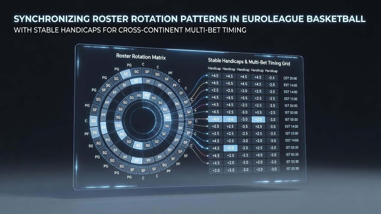 Euroleague basketball players executing a rotation during a fast-paced game with betting odds overlay