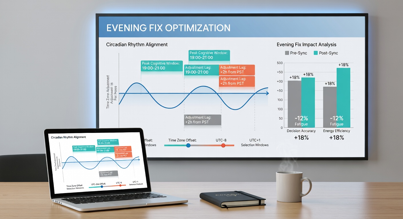 Data dashboards displaying circadian metrics during nighttime sports events