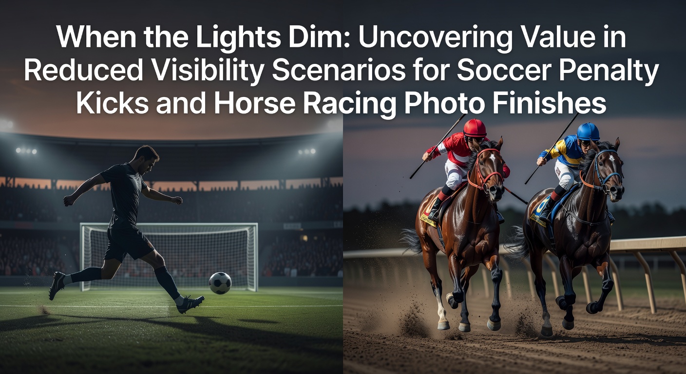 Soccer penalty kick taker under dim floodlights at dusk with blurred stadium background